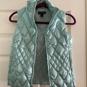 Girls Shiny Lands End Vest Blue